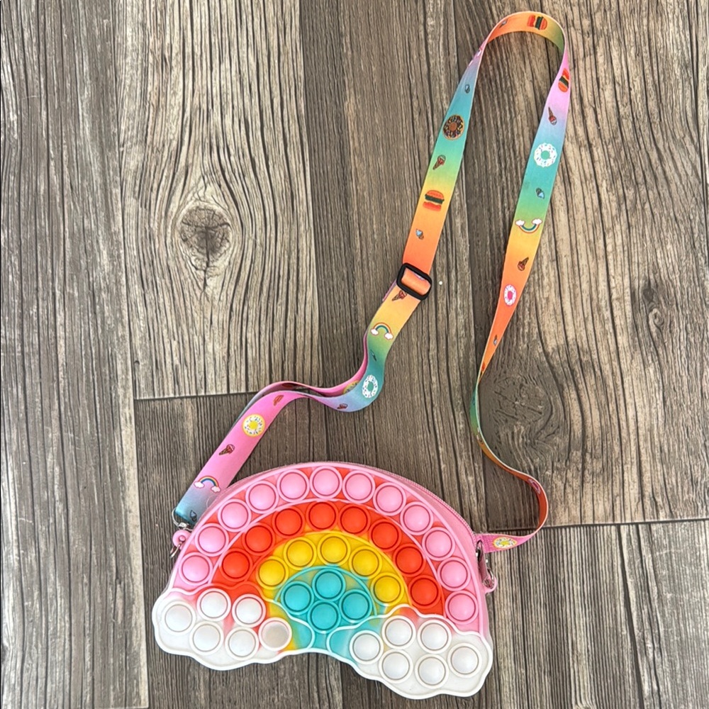 Pop It Rainbow Pop Fidget Crossbody Bag